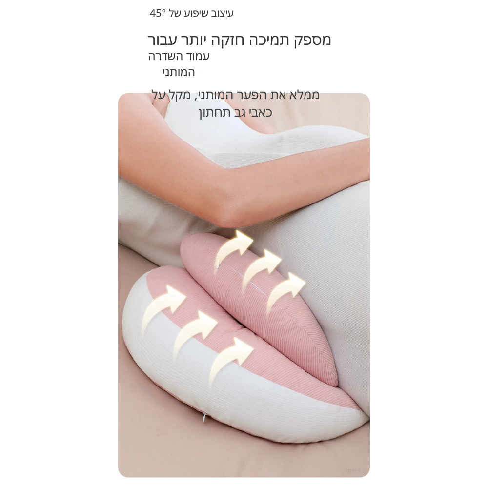 כרית תמיכה לגוף לנשים בהריון – נוחות מושלמת לשינה רגועה